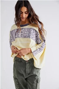 Free People We The Free Happiness In Bloom Tee Printed Oversized Top S Read See - Picture 1 of 12