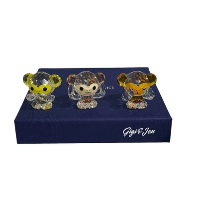 FIGURA DE LOS TRES MONOS SABIOS DE SWAROVSKI - Daño Foto 1 de 4