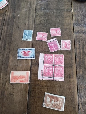 Vintage US Stamps Lot James Buchanan Lake Placid Arbor Day Mesa Verde Grand Etc - Image 1 of 4