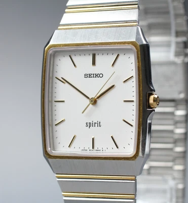 Vintage 1991 [Near MINT] Seiko Spirit 5E31-5A70 29mm Quartz White Dial Men's - Image 1 of 4