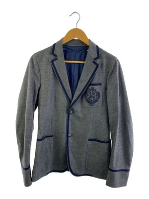 GUCCI tailored jacket 2B wool pocket embroidery 44 Gray 6JPUF1 1GIZF0 Used - Image 1 of 4