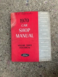 Vintage 1970 Ford Car Shop Service Manual - Volume 3: Electrical - Picture 1 of 5