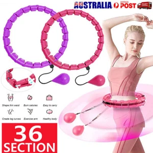 24-36 Knots Fitness Smart Hula Hoop Detachable Weighted Lose Weight Sports AU - Picture 1 of 20