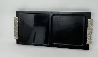 Tablero de madera de queso fundido Michael Aram mármol negro metal charcutería fiesta Foto 1 de 4