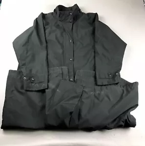 LL Bean Jacket Womens 3X Black Lined Full Zip Long Coat * - Picture 1 of 9