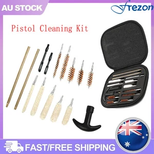 16pc Universal Gun Cleaning Kit For .22 38 40 44 45 357 cal 9mm Hand Gun Pistol - Picture 1 of 12