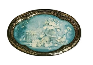 1970s Metal Tray Chatsworth Derbyshire "Autumn" by Patricia Machin - Picture 1 of 10