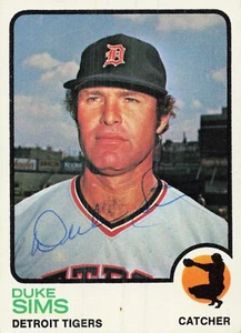 Detroit Tigers Signed Auto Baseball Card Duke Sims - Picture 1 of 2