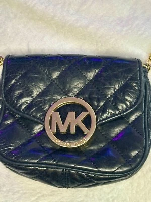 Michael Kors Fulton Small Quilted Leather Black Crossbody Bag  - Image 1 of 4
