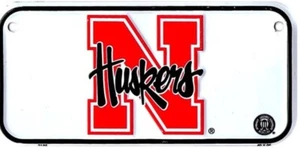 University Of Nebraska Bike Tag. On a 6”x 2.5” Embossed Aluminum Bike  Plate. - Picture 1 of 2