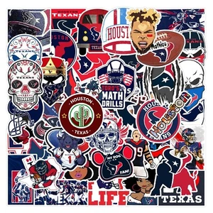 50pcs Waterproof Vinyl Stickers Houston Texans NFL Football Phone Luggage Laptop - Picture 1 of 9