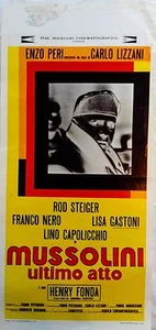 locandina playbill MUSSOLINI ULTIMO ATTO Lizzani Franco Nero Morricone Fonda - Picture 1 of 1