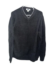 Vintage Y2K Old Navy Damen V-Ausschnitt Pullover Gr. L grau Tennis Golf Preppy - Bild 1 von 5