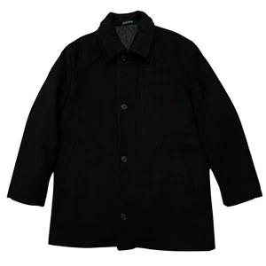 Lauren Ralph Lauren Cappotto Giacca Uomo M Lana Trapuntato Full Zip Bottoni Nero - Foto 1 di 7