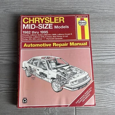 Guía manual de reparación de automóviles Haynes 1337 Chrysler modelos medianos 1982-1995 Foto 1 de 4