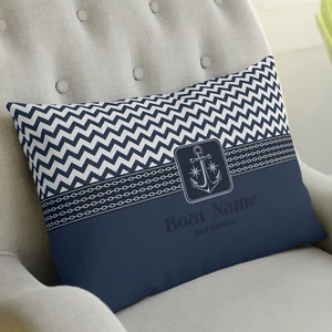 Personalized Boat Pillows Nautical Pillows Boat Gifts Lake Hause Decor Sailor Gi - Picture 1 of 9
