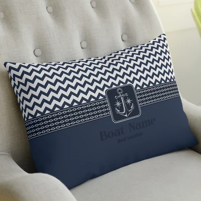 Personalized Boat Pillows Nautical Pillows Boat Gifts Lake Hause Decor Sailor Gi - Image 1 of 4