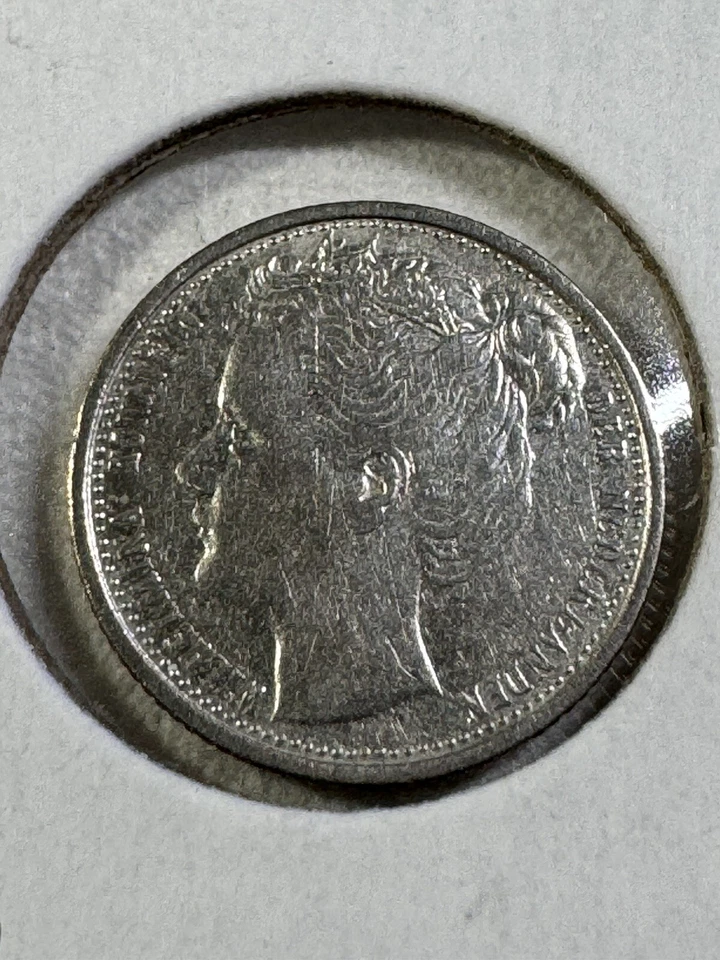 1903 Netherlands 10 Cents Small Silver Coin Cleaned - Image 1 of 4
