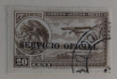 Sello Oficial Correo Aéreo de México, 1932, sc#CO24, Usado Foto 1 de 2