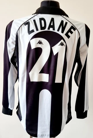 Juventus 1997-1998 Home rare football Kappa long sleeve jersey #21 ZIDANE size L Cover