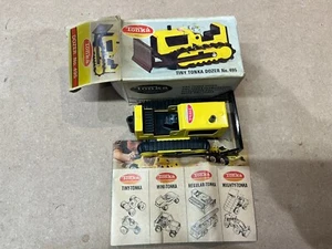 Tiny Tonka Dozer Mini Bulldozer Scale Metal Model In Original Box With Brochure - Picture 1 of 7