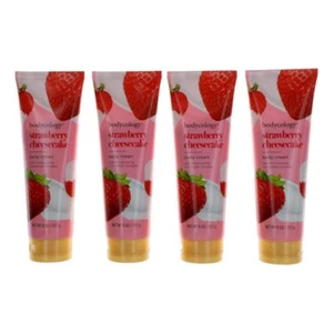Erdbeer-Käsekuchen von Bodycology 4er-Pack 8 Unzen feuchtigkeitsspendende Körpercreme für W... - Bild 1 von 1