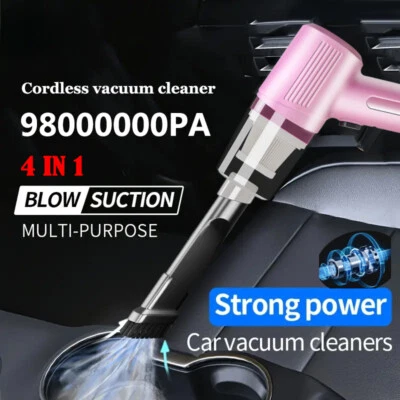 2 in 1 Wireless Car Vacuum Cleaner High Power Mini Handheld Cleaner Household US - Image 1 of 4