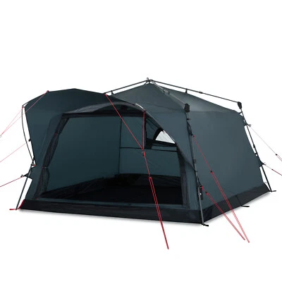 Familienzelt qeedo Quick Villa M 4 Personen Zelt, Sekundenzelt Stehhöhe - grau - Bild 1 von 4