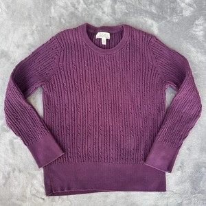 Cabela's Sweater Womens Large Purple Plum Knit Cotton Pullover - Picture 1 of 12