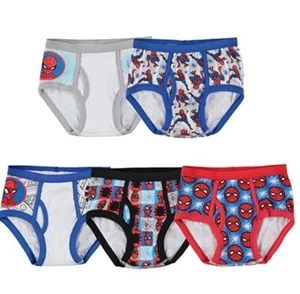 Marvel Little Boys' Spiderman 5 Pack Brief Underwear, Spider-Man, Size 4, OPENED - Picture 1 of 1