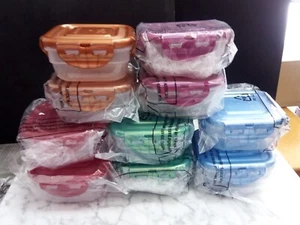 10 NEW Lock n Lock Set 10 Multi-Color Food Containers W/Lids 8 oz 1 cup - Imagen 1 de 6