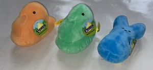 PEEPS-LOT OF 3-ORANGE, GREEN CHICK-BLUE BUNNY-2014-6" BNWT - RARE! - Picture 1 of 7
