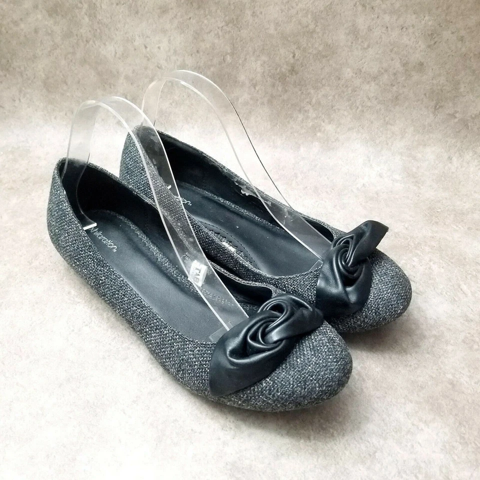 Женские текстильные туфли без застежек на низкой танкетке Xhilaration 09600431 размер 9,5 M серые - Изображение 1 из 4