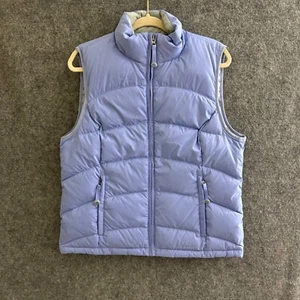 L.L. Bean Weste Damen Medium lila Gänsedaunen Puffer durchgehender Reißverschluss Taschen warm - Bild 1 von 9