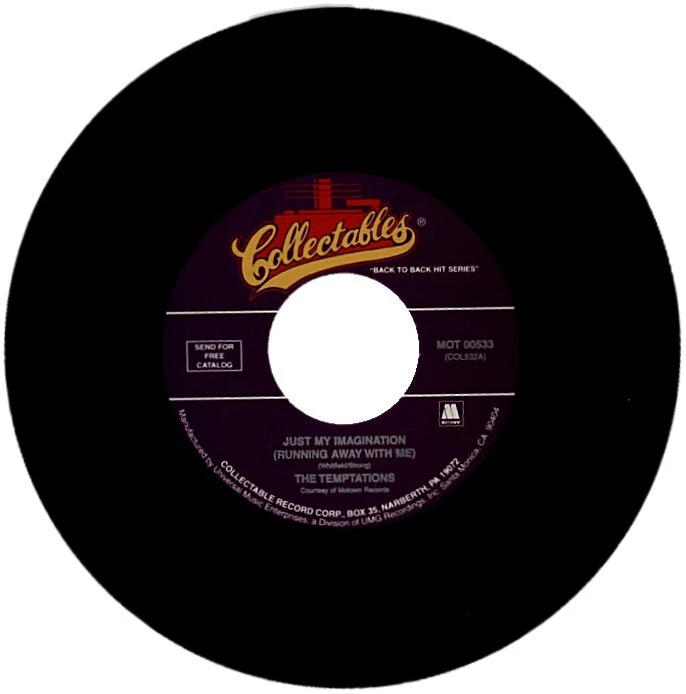 THE TEMPTATIONS "JUST MY IMAGINATION c/w PARADISE" 1971 MOTOWN - Image 1 of 1