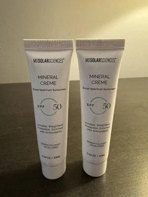 Crema mineral MD Solar Sciences FPS 50,34 oz 10 ml tamaño de viaje NUEVA X2 Foto 1 de 2