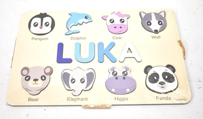 Toys Point Wooden Name Puzzle Toys For Toddlers/Infants Handcrafted Luka - Image 1 of 4