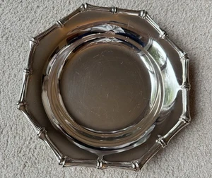 Versilbert-Anlaufgeschtzt Silverplated Serving Tray Dish German Silver Vintage 9 - Picture 1 of 4