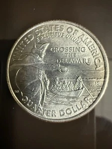 2021 P Rare Quarter Crossing The Delaware Multi Errors Three Oar Variety! - Picture 1 of 5