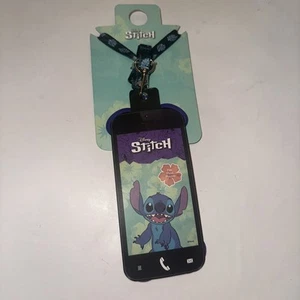Soporte para teléfono celular Disney Lilo and Stitch, cordón y clip púrpura elástico - Imagen 1 de 3