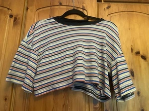 Cropped striped T-shirt By Shein Size 6 (S) - Picture 1 of 3