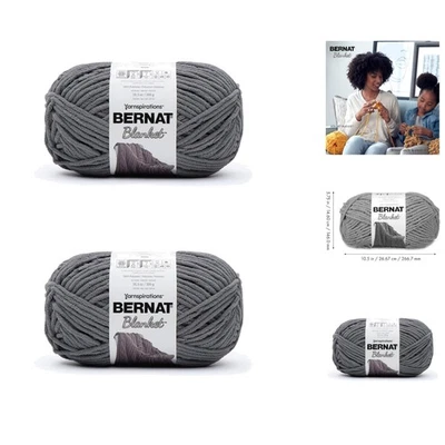 Versátil hilo gris oscuro súper voluminoso - 220 yardas por bola, perfecto para tejer Foto 1 de 4