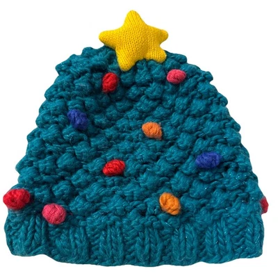 Шляпа-бини David and Young вязаная крючком мешковатая рождественская елка один размер - Изображение 1 из 4