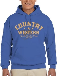 Country Western Music Hoodie Men's Royal - Picture 1 of 5