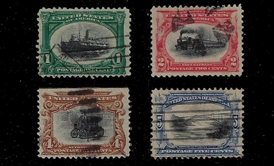 US Scott 294-97 usado, fino - muy fino SCV $39,00 Foto 1 de 2