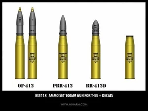 Miniarm 35118 1/35 100mm Gun Ammo Set w/Decal for T-55 - Picture 1 of 1