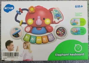 HOLA Baby Piano Toys 6 to 12 Months Elephant Piano Keyboard Musical Learning Toy - Picture 1 of 3