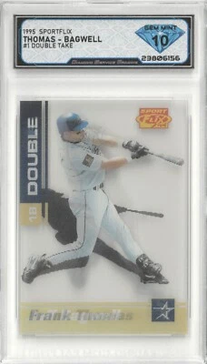 Sportflix 1995 Frank Thomas Jeff Bagwell #1 doble toma 💎 DSG 10 gemas como nuevo Foto 1 de 2