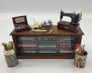 Dolls House Haberdashery Shop Counter With Accessories - Picture 1 of 6