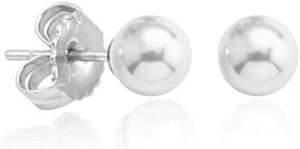 Pendientes Majorica Perla Blanca 6 mm Plata 1 ley Mujer 00322.01.2.000 - Imagen 1 de 4